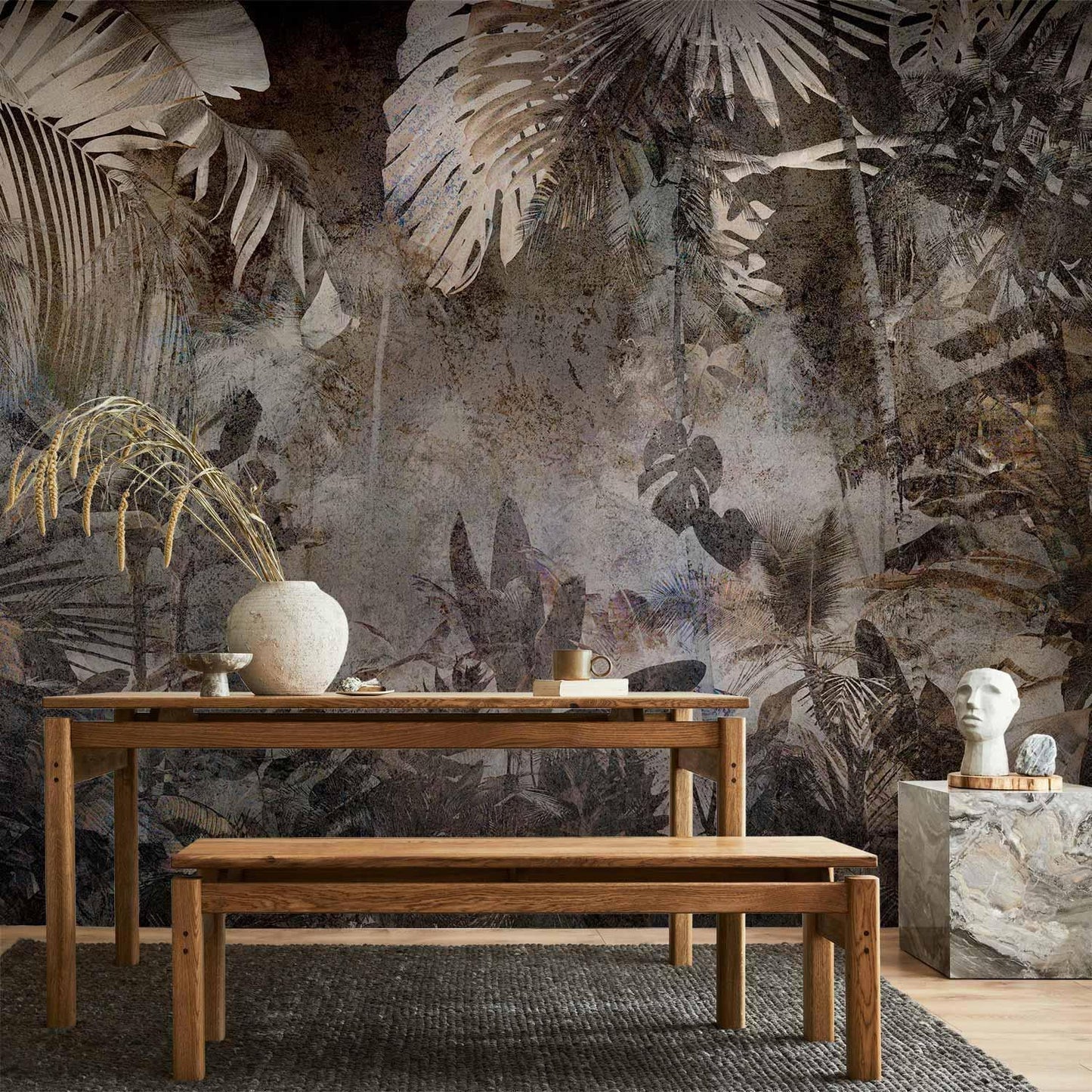 Fototapete „Mysterious Jungle“ – Tiefer Regenwald mit mystischer Ausstrahlung