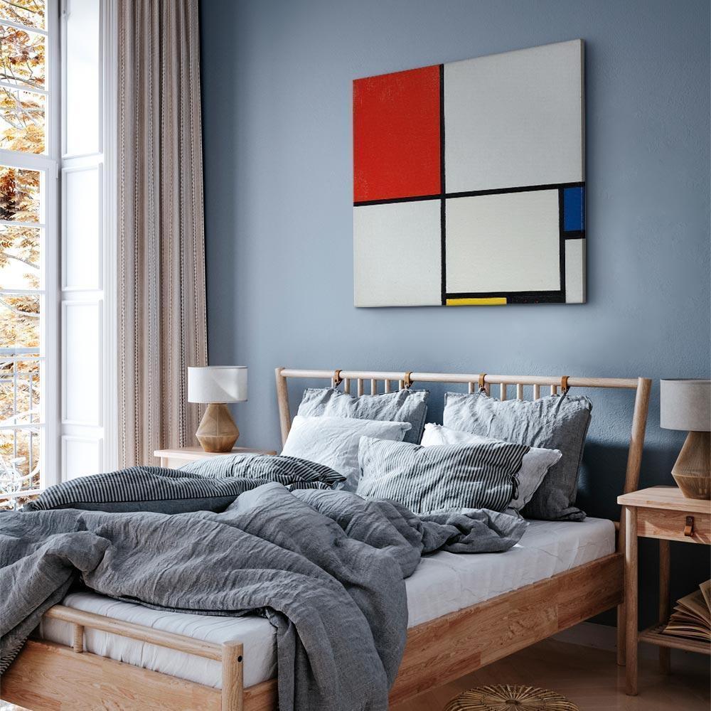 Leinwandbild - Piet Mondrian – Composition No III, with red, blue, yellow and black