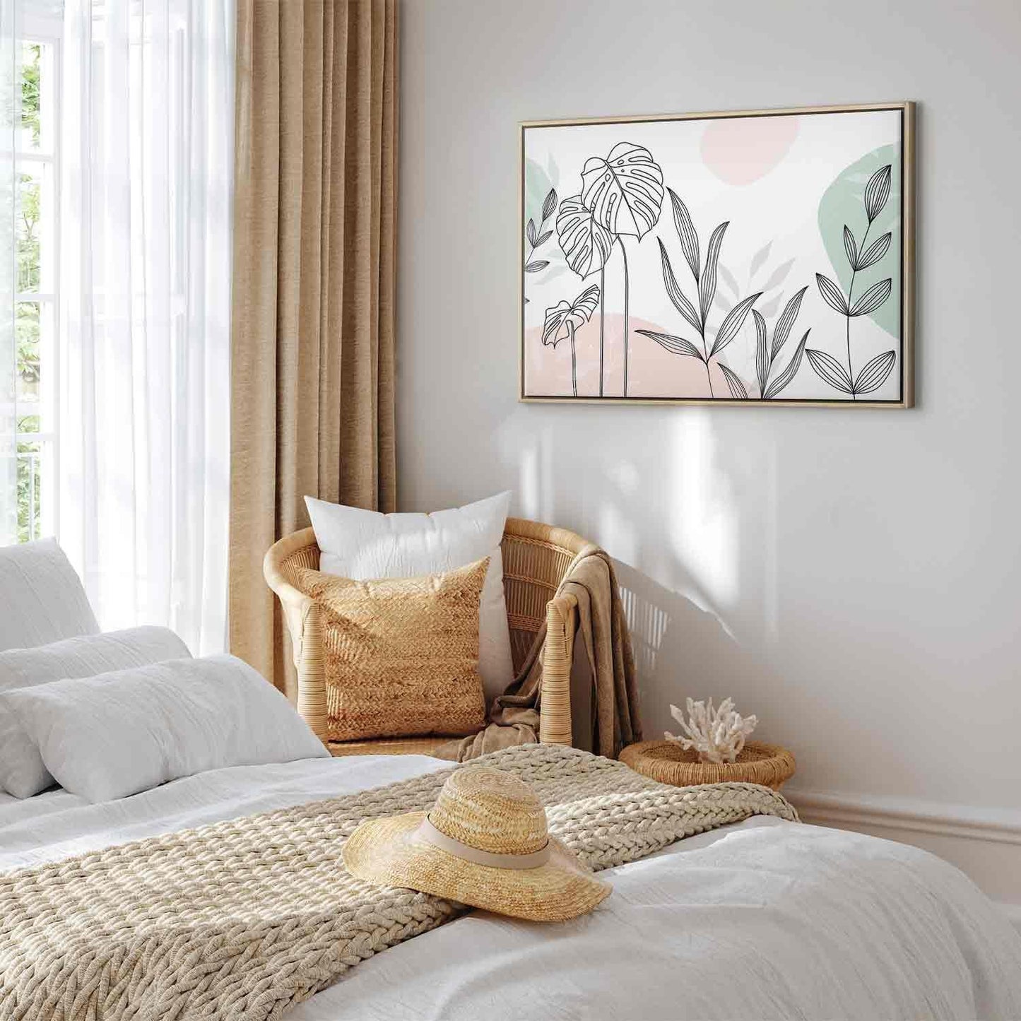 Leinwandbild - Pastel line art