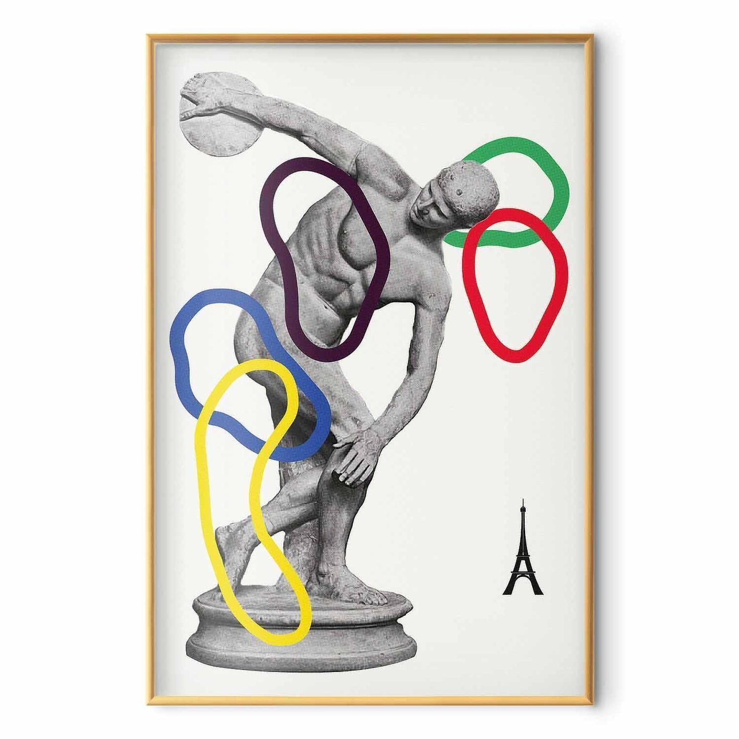 Poster - Collage Graphic - Discus Thrower - Sculpture