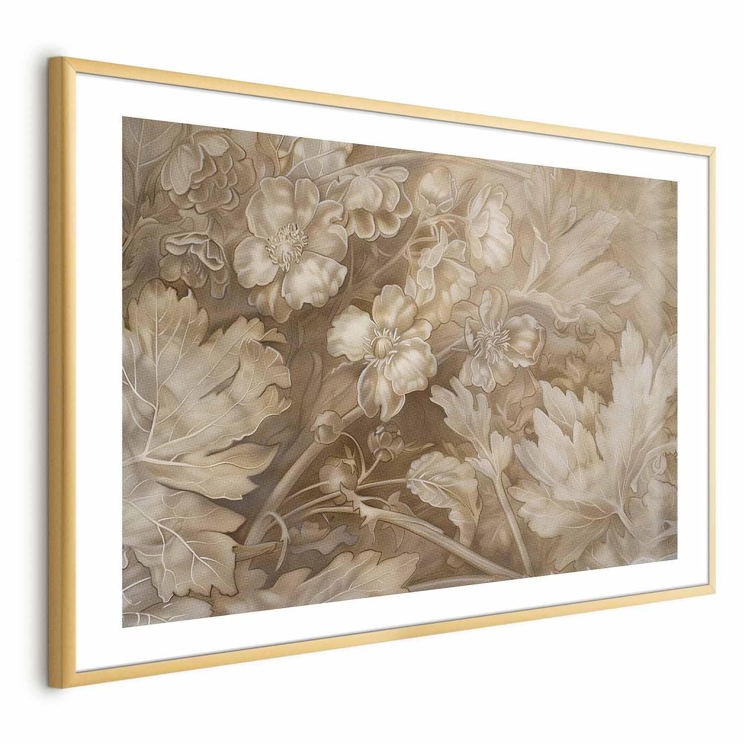 Poster - Ornamental Floral Carvings Artgeist