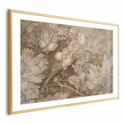 Poster - Ornamental Floral Carvings Artgeist