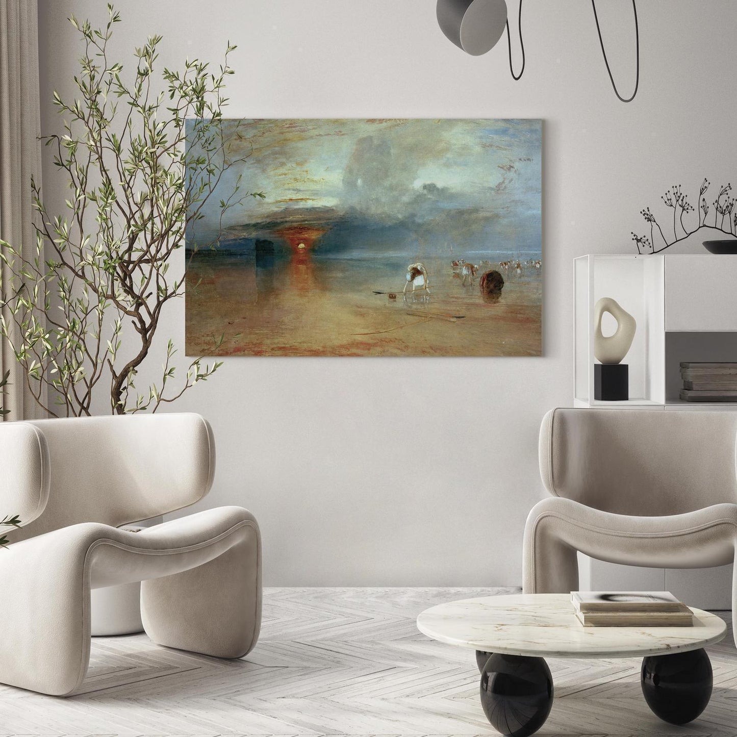 Leinwandbild - Calais Beach, Low Tide Artgeist