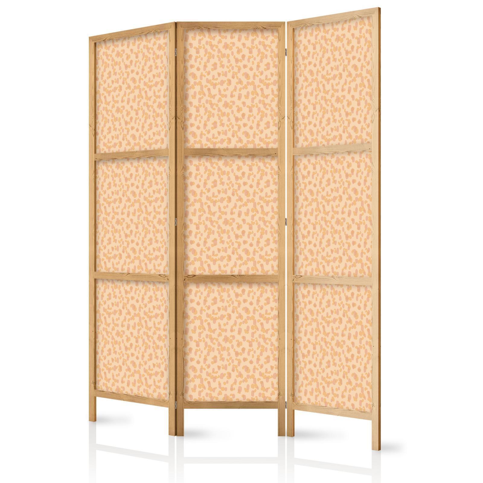 Japanischer Paravent - Tiny Dots - Optimistic Pattern in Peach Colors Artgeist