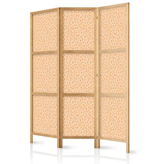Japanischer Paravent - Tiny Dots - Optimistic Pattern in Peach Colors Artgeist