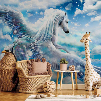 Fototapete - Pegasus (Blue) Artgeist