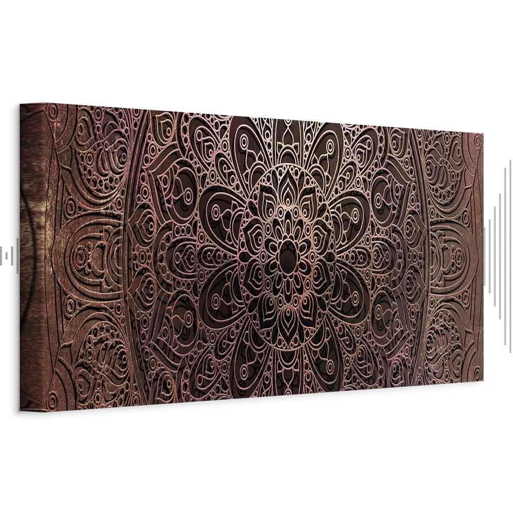 Leinwandbild - Mandala: Amber Silence