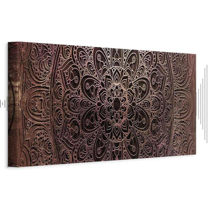 Leinwandbild - Mandala: Amber Silence