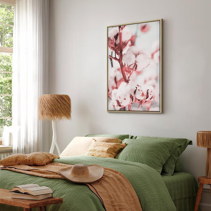 Leinwandbild - Blooming Cotton (1 Part) Vertical