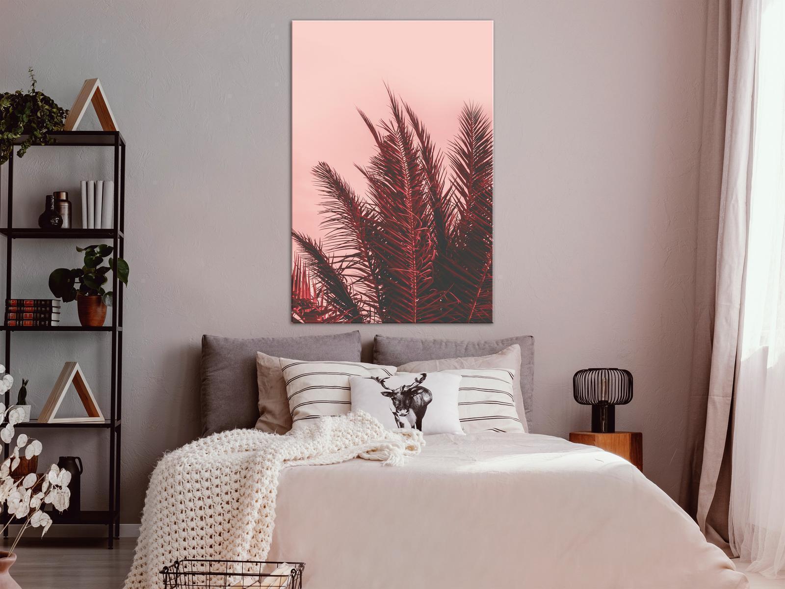 Leinwandbild - Palm Trees at Sunset (1 Part) Vertical Artgeist