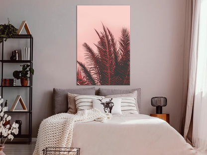 Leinwandbild - Palm Trees at Sunset (1 Part) Vertical Artgeist