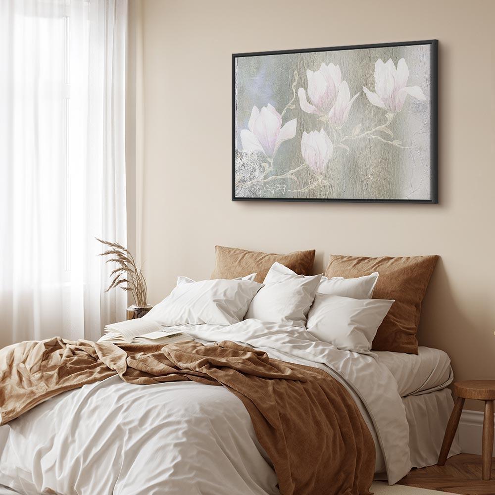 Leinwandbild - White Magnolias (1 Part) Wide