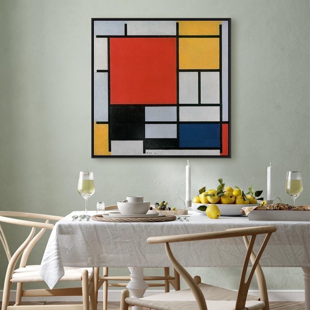 Leinwandbild - Piet Mondrian – Composition with red, yellow blue and black