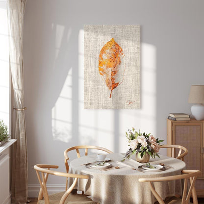 Leinwandbild - Golden Flora (1 Part) Vertical