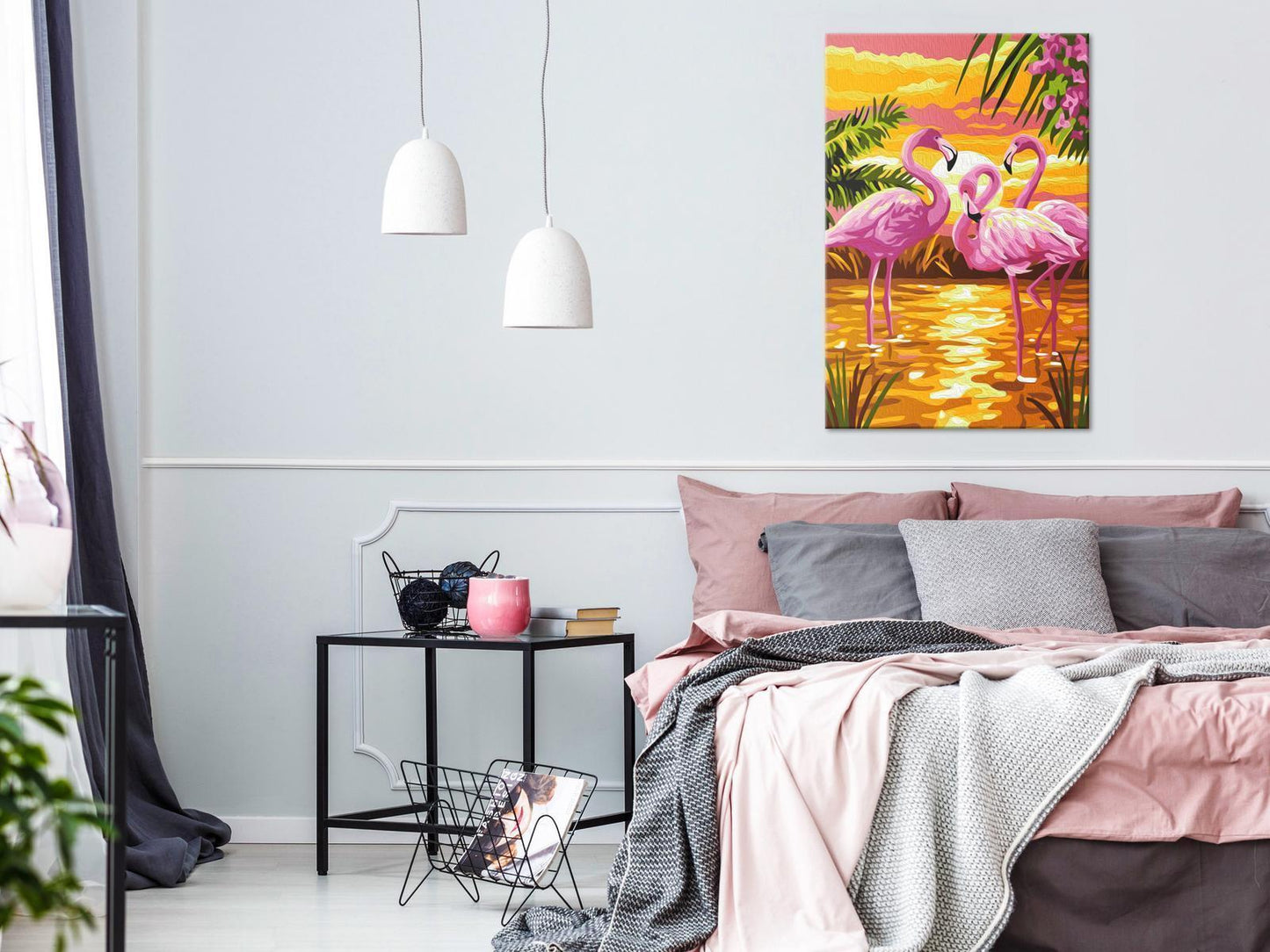 Malen nach Zahlen - Flamingo Family