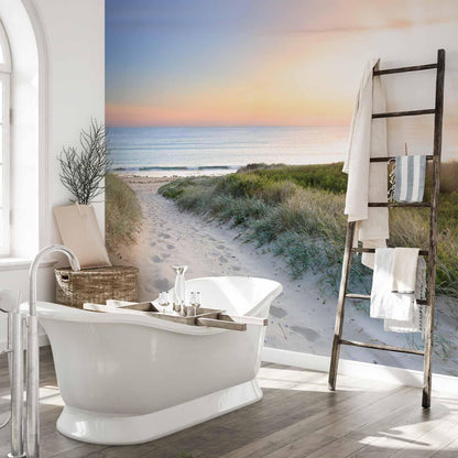 Fototapete - Morning walk on the beach