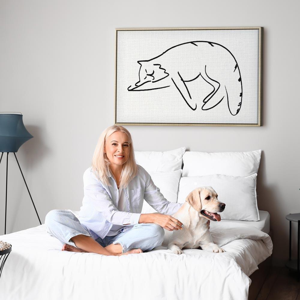 Leinwandbild - Cat's Dreams (1 Part) Vertical