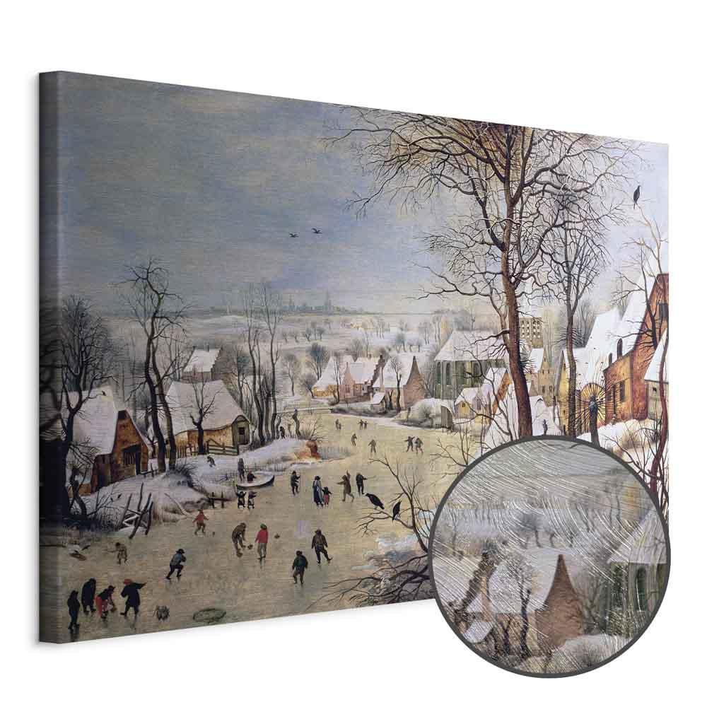 Leinwandbild - Pieter Bruegel the Elder – Winter Landscape with Birdtrap