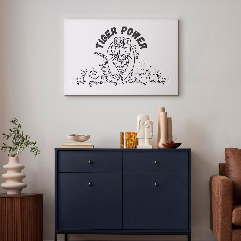 Leinwandbild - Tiger Power (1 Part) Wide