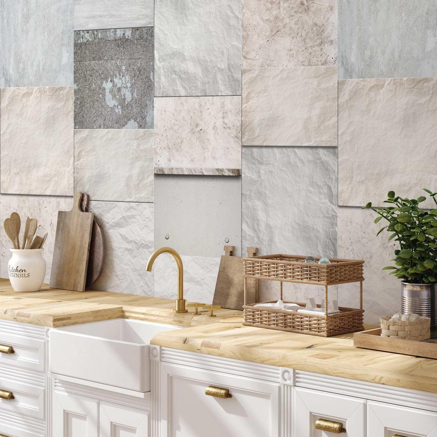 Tapete - Stone triptych