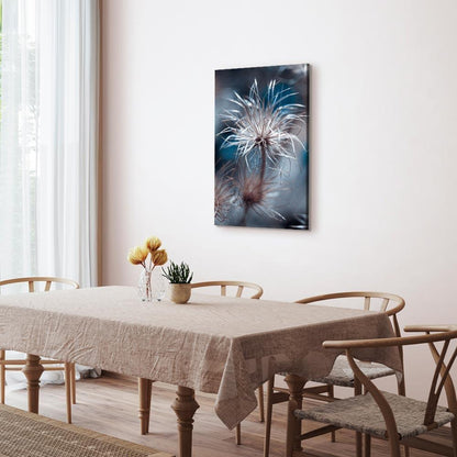 Leinwandbild - Plant in Blues (1 Part) Vertical