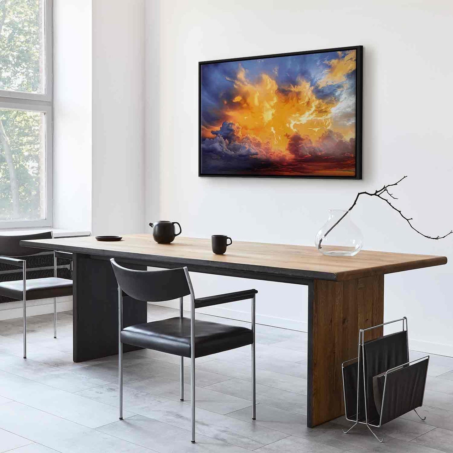 Leinwandbild - Beautiful Sunset - Clouds in Warm Shades