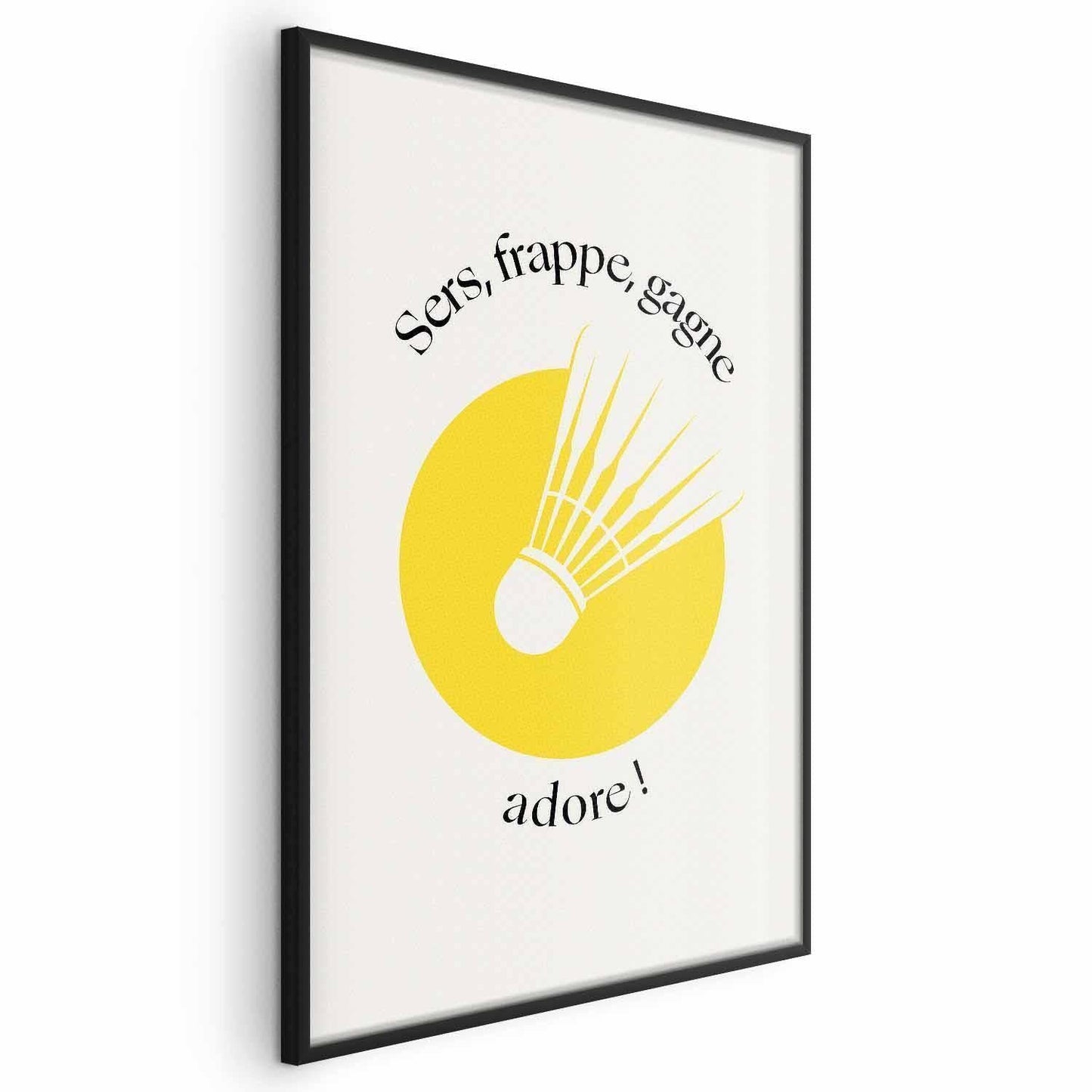Poster - Shuttlecock Against the Yellow Sun Artgeist