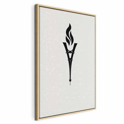 Leinwandbild - Torch Shaped Like an Inverted Eiffel Tower