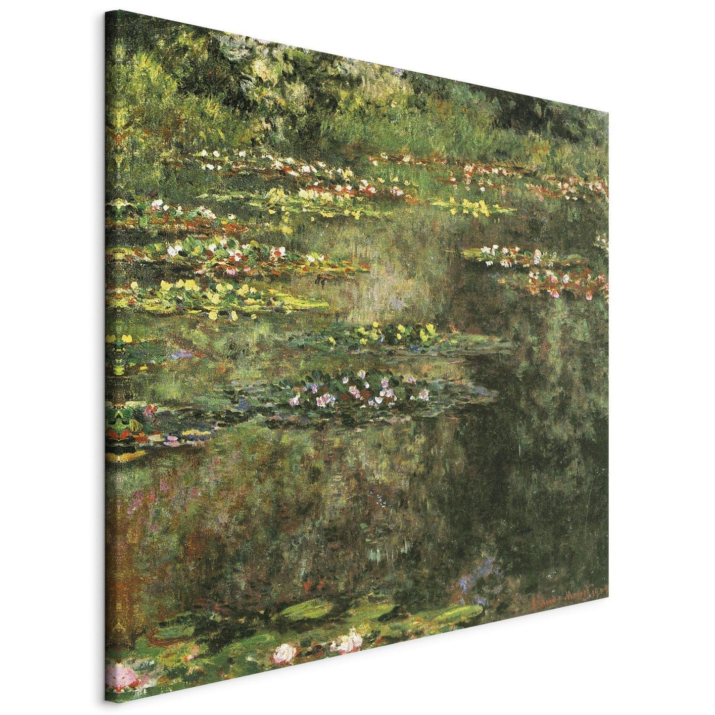Leinwandbild - Pond With Water Lilies Artgeist