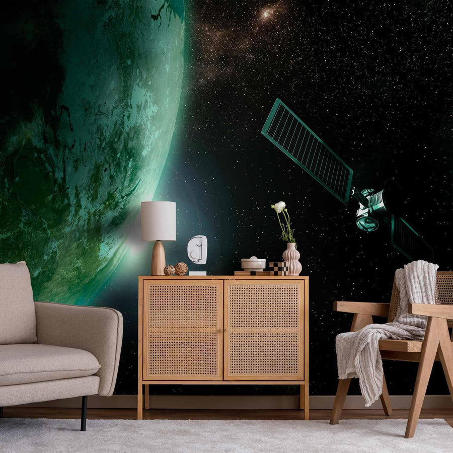 Fototapete Grüner Planet – Fantasievolle Naturwelt fürs Zimmer Sawelt