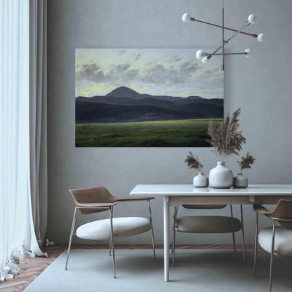 Leinwandbild - Berglandschaft in Böhmen (Caspar David Friedrich) Artgeist