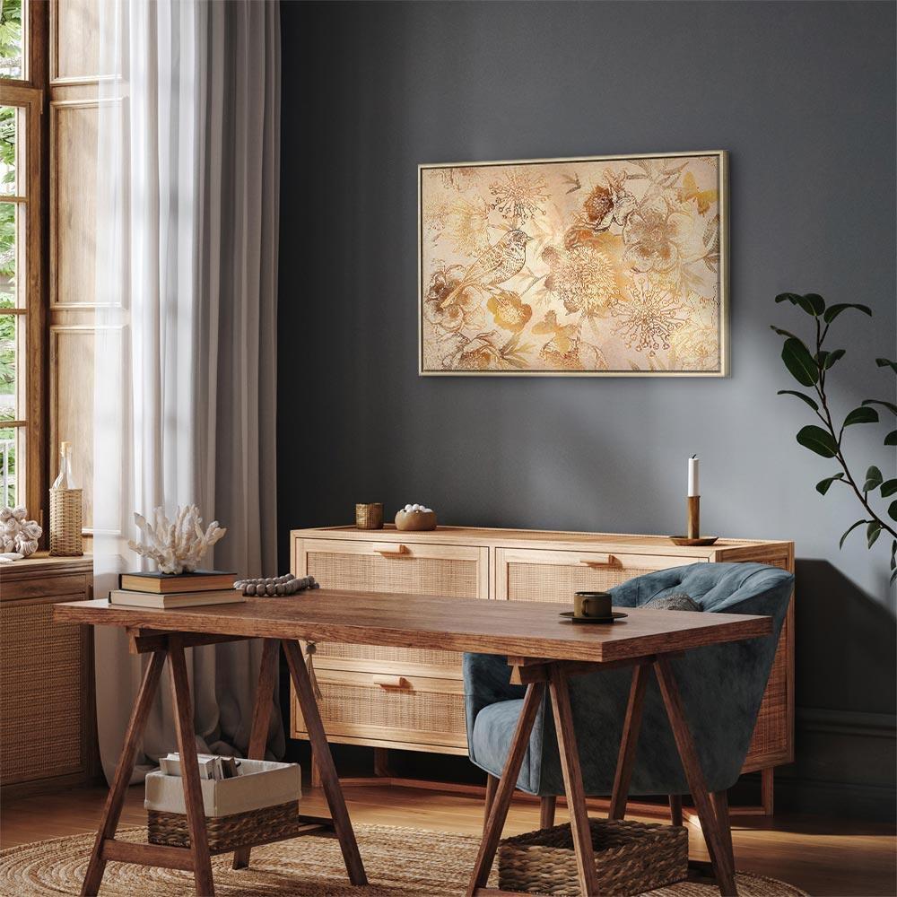 Leinwandbild - Golden Mosaic of Nature (1 Part) Wide