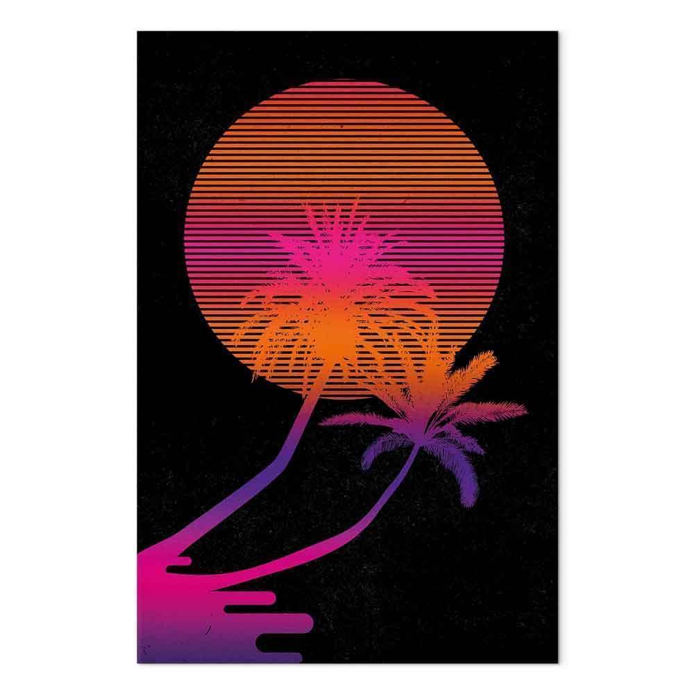 Leinwandbild - Palm at Sunrise (1 Part) Vertical