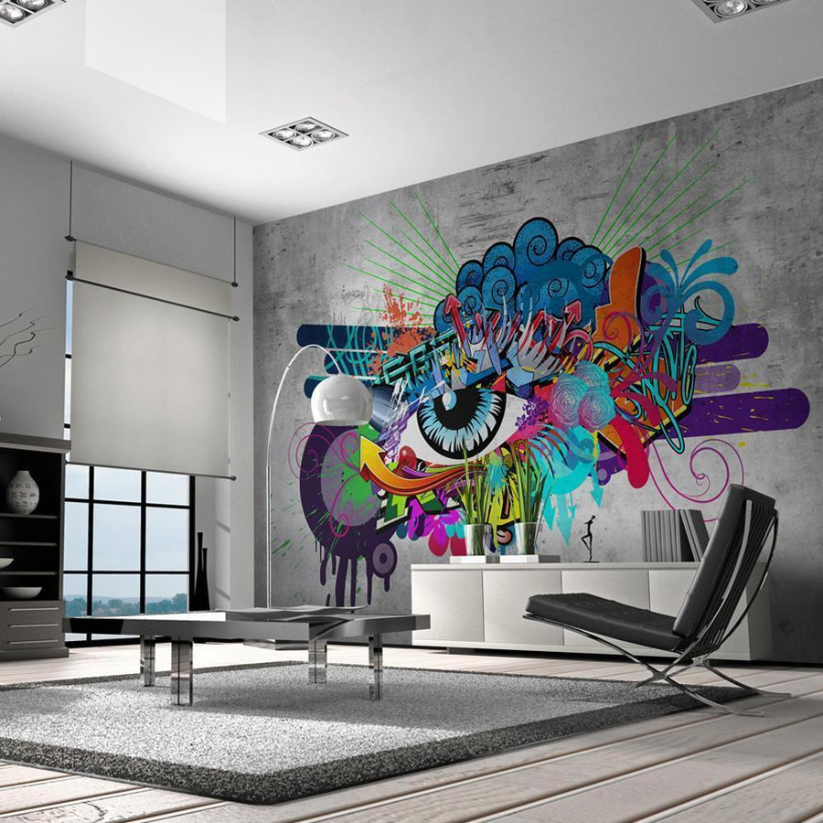 Fototapete - Graffiti eye Artgeist
