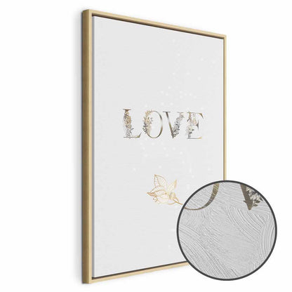 Leinwandbild - Love Is Strength (1 Part) Vertical