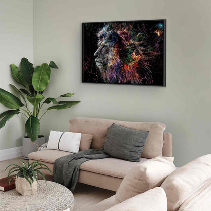 Leinwandbild - Crazy Lion (1 Part) Wide