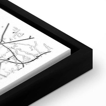 Leinwandbild - City Plan: Warszawa (1 Part) Vertical