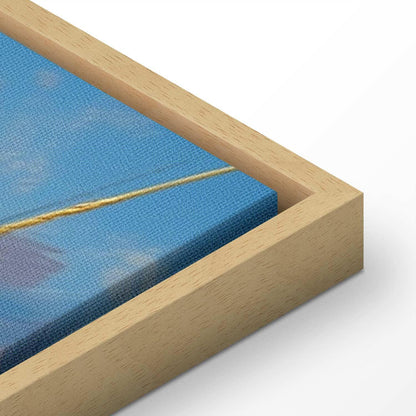 Leinwandbild - Seascape – wildflowers and a view of the rough sea