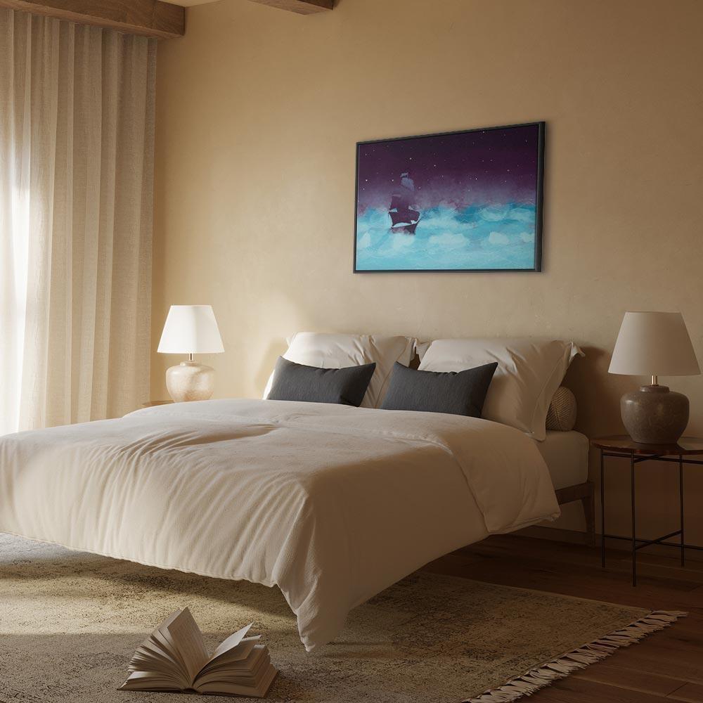 Leinwandbild - Night Waves (1 Part) Wide - Third Variant