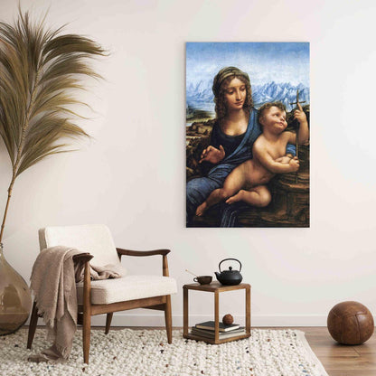 Leinwandbild - Madonna With a Distaff (Leonardo da Vinci) Artgeist
