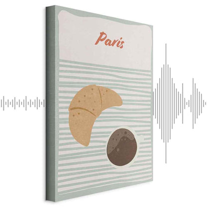 Leinwandbild - Parisian Breakfast (1 Part) Vertical