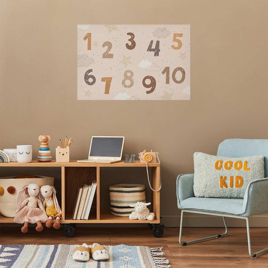 Poster - Numbers with Falling Snow Artgeist