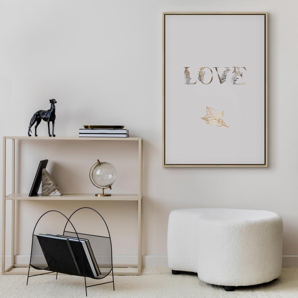 Leinwandbild - Love Is Strength (1 Part) Vertical