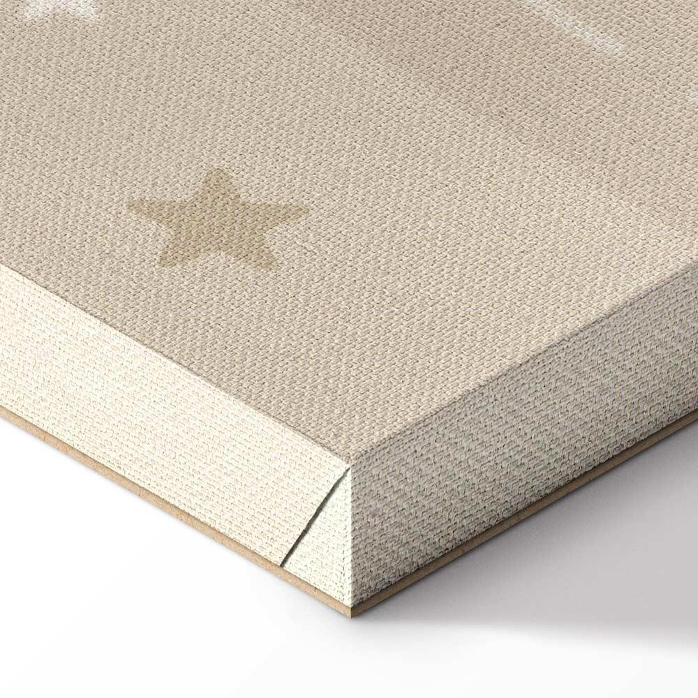 Leinwandbild - Race - Colorful Cars on a Road on a Beige Background with Inscriptions