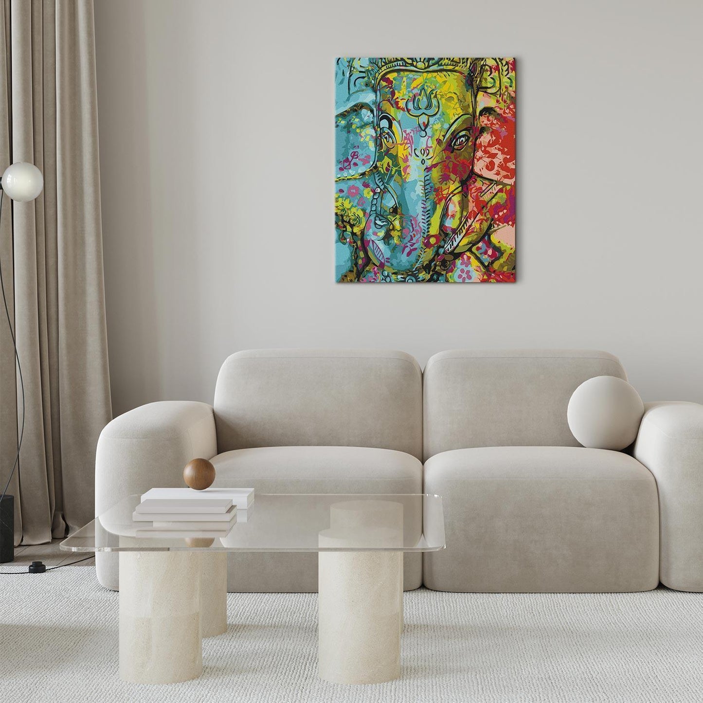 Malen nach Zahlen - Colourful Ganesha