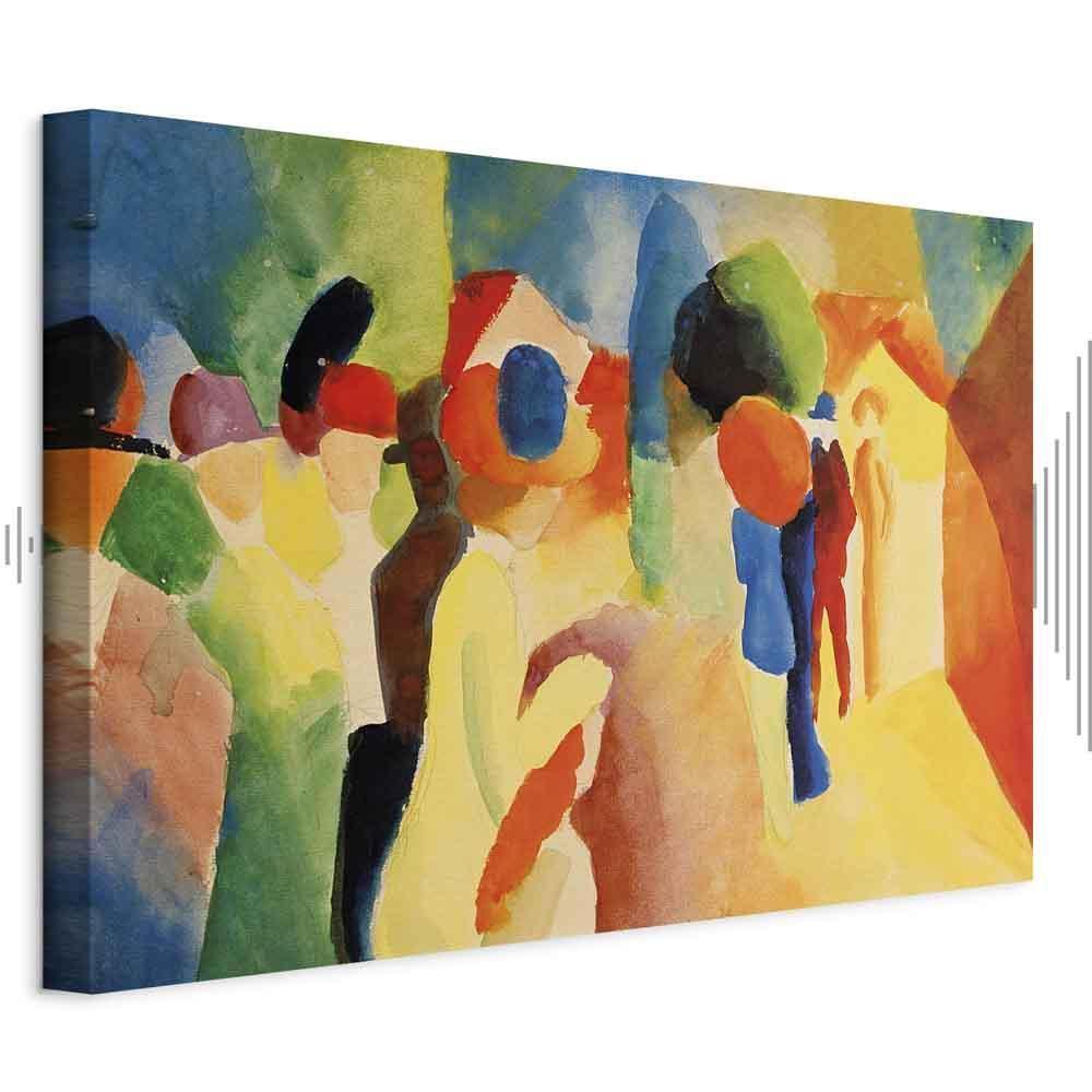 Leinwandbild - August Macke – With a Yellow Jacket