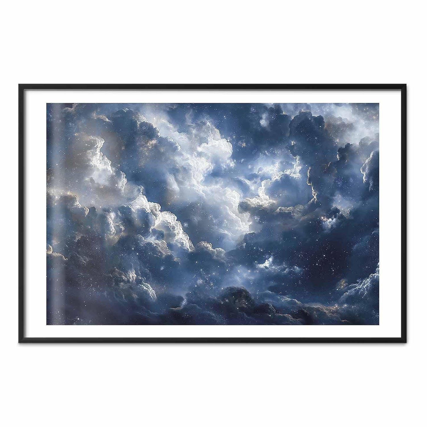 Poster - Astronomical Wonders: Clouds and Stars in Harmonious Union