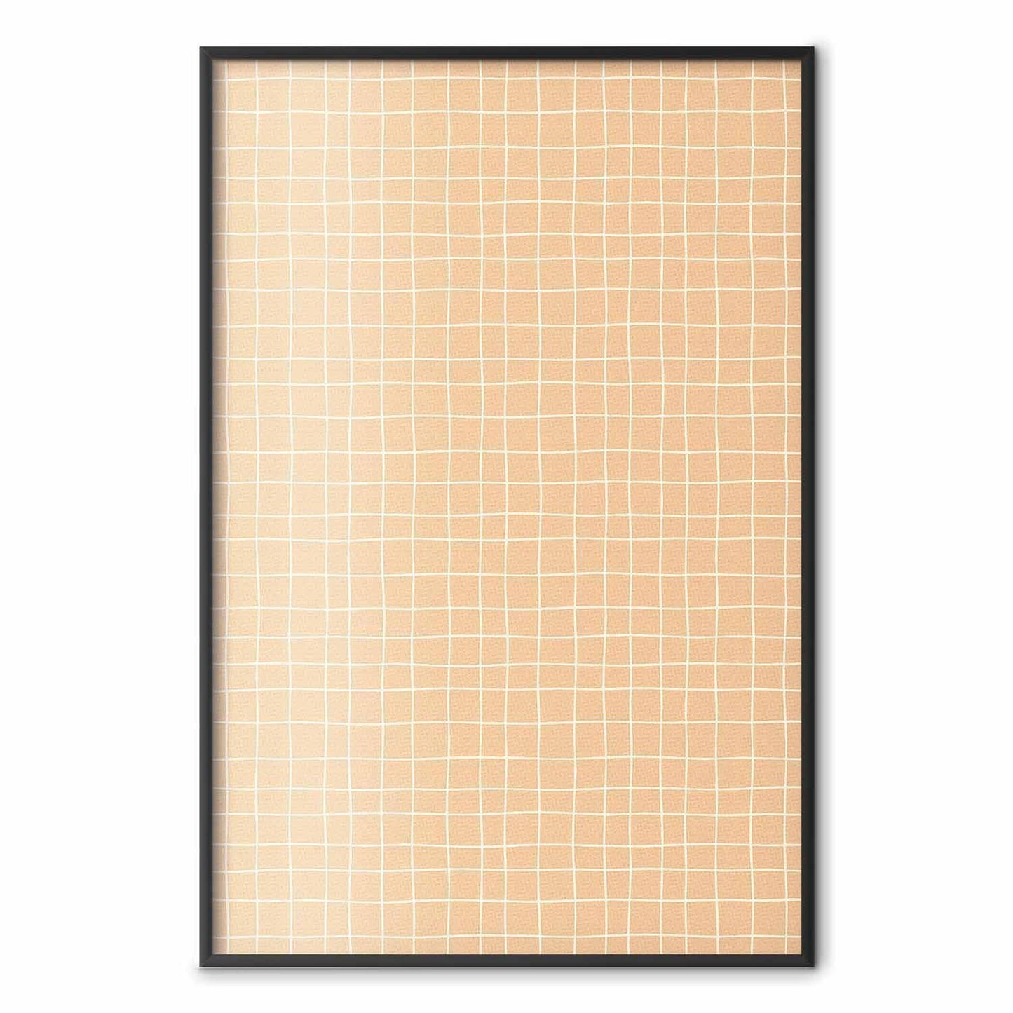 Poster - Lines and Noise - a wavy grid in shades of orange
