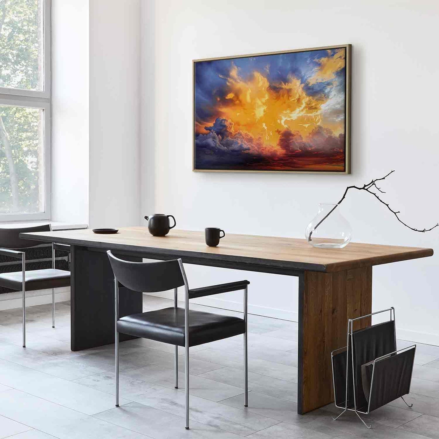 Leinwandbild - Beautiful Sunset - Clouds in Warm Shades