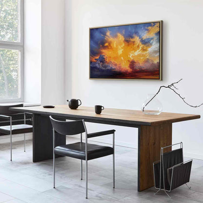 Leinwandbild - Beautiful Sunset - Clouds in Warm Shades